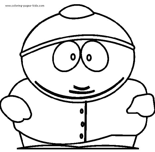 South Park color page cartoon characters coloring pages, color plate, 