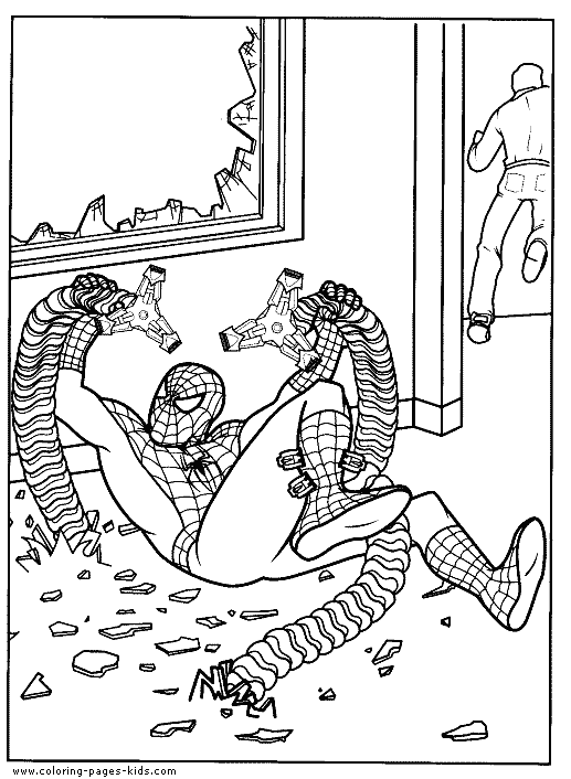 Spider-Man and Doctor Octopus coloring picture