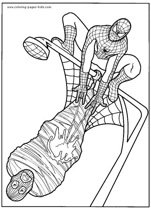 Spider-Man color page - Cartoon Color Pages - printable cartoon