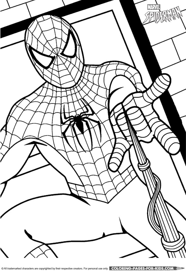 Spider-Man Superhero coloring page