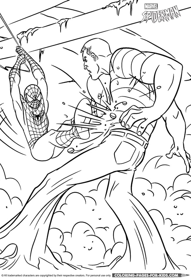 SpiderMan coloring pages