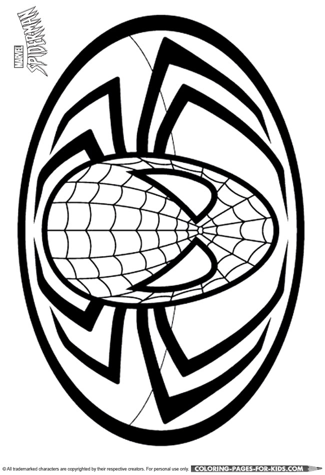 Spider-man logo coloring page