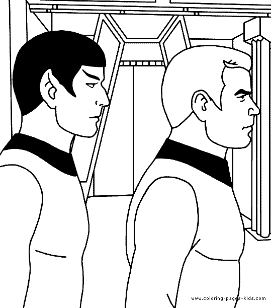 Star Trek color page cartoon characters coloring pages
