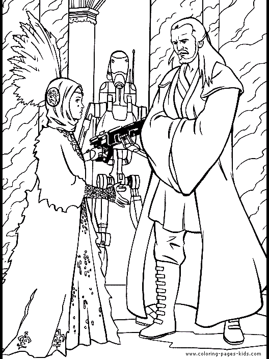Star Wars color page cartoon characters coloring pages