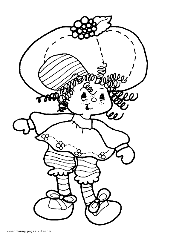 Strawberry Shortcake color page, cartoon characters coloring pages, color plate, coloring sheet,printable coloring picture