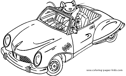 Stuart Little color page cartoon characters coloring pages