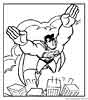 Superman color page, cartoon coloring pages picture print
