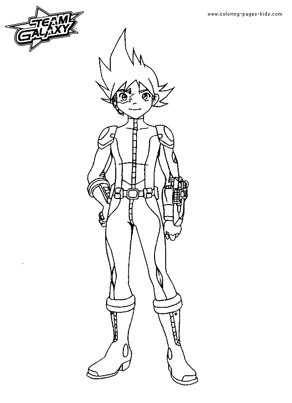 Team Galaxy color page cartoon characters coloring pages
