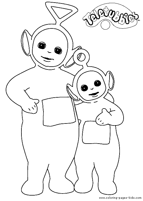Teletubbies color page cartoon characters coloring pages