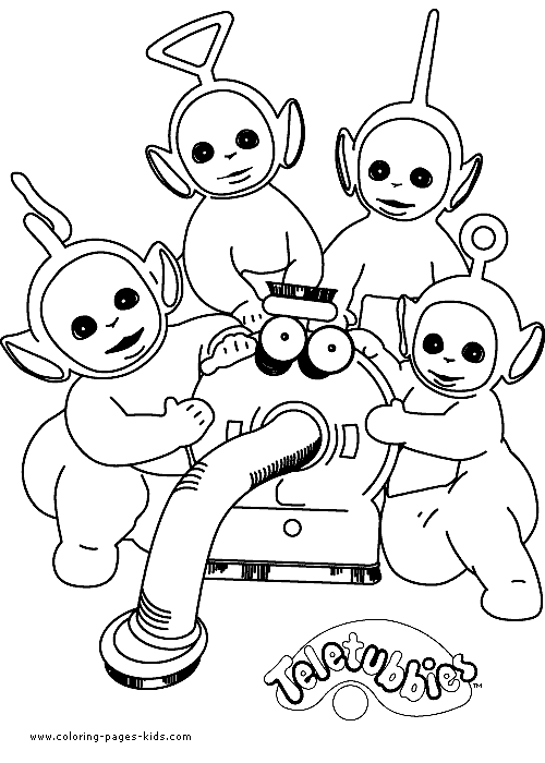 Teletubbies color page cartoon characters coloring pages