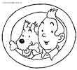 Tintin color page, cartoon coloring pages picture print