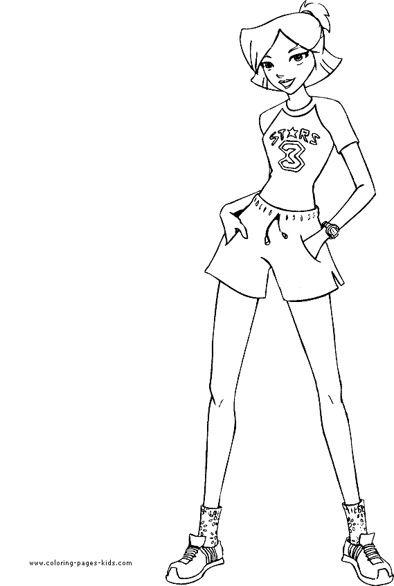 Totally Spies color page cartoon characters coloring pages