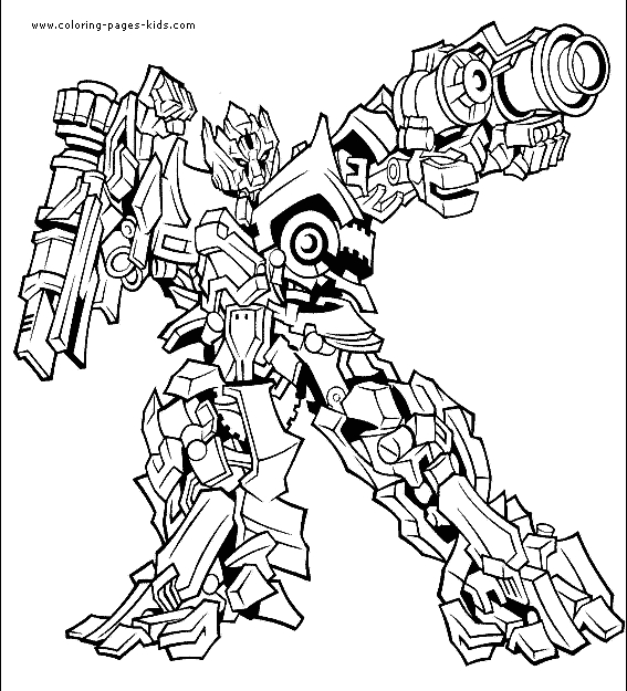 Transformers color page cartoon characters coloring pages