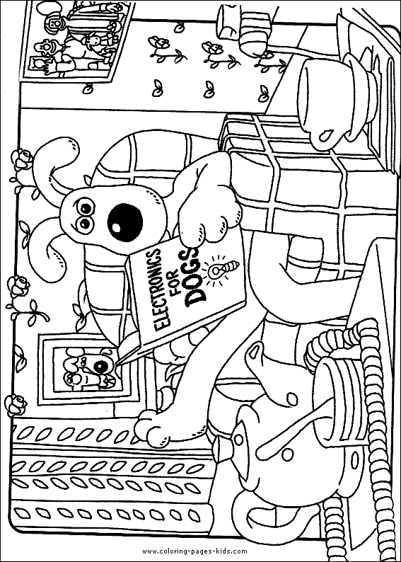 Wallace and Gromit color page, cartoon characters coloring pages, color plate, coloring sheet,printable coloring picture