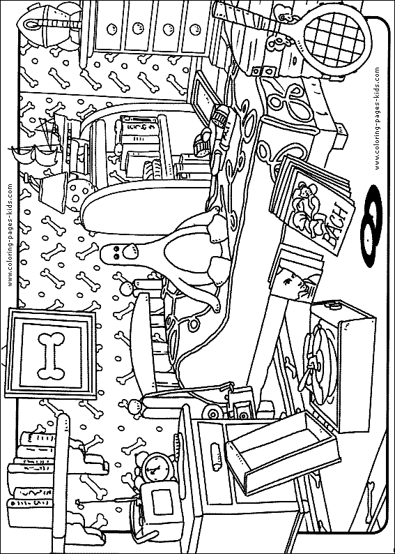 Wallace and Gromit color page, cartoon characters coloring pages, color plate, coloring sheet,printable coloring picture