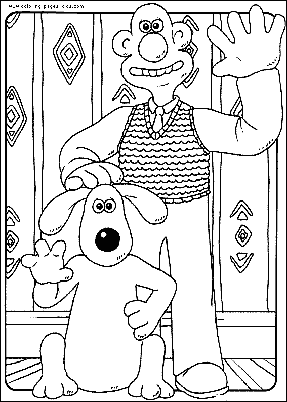 wallace and gromit coloring pages - photo #49