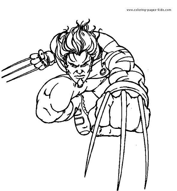 X-Men color page, cartoon characters coloring pages, color plate, coloring sheet,printable coloring picture