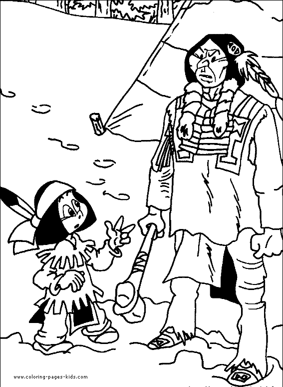 Yakari color page cartoon characters coloring pages