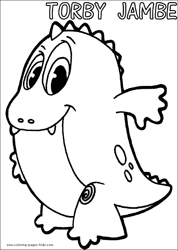 Yokomon color page cartoon characters coloring pages