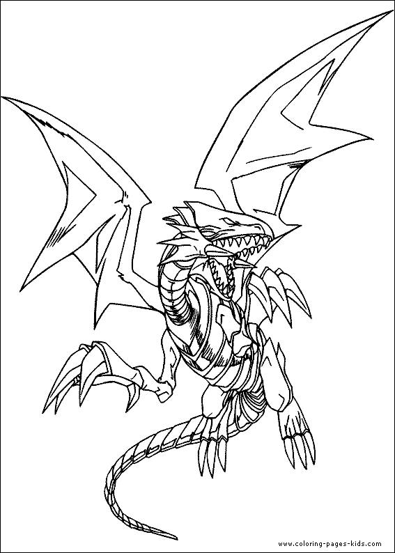 Yu-Gi-Oh! color page cartoon characters coloring pages