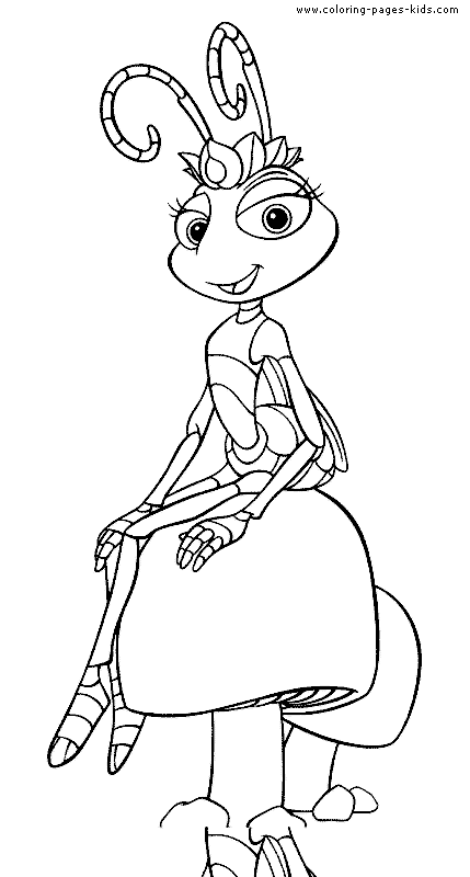 a bug's life coloring disney coloring pages, color plate, coloring sheet,printable coloring picture