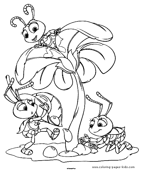 Bug Life Coloring Pages Printable Disney Kids Color Plate Sheet