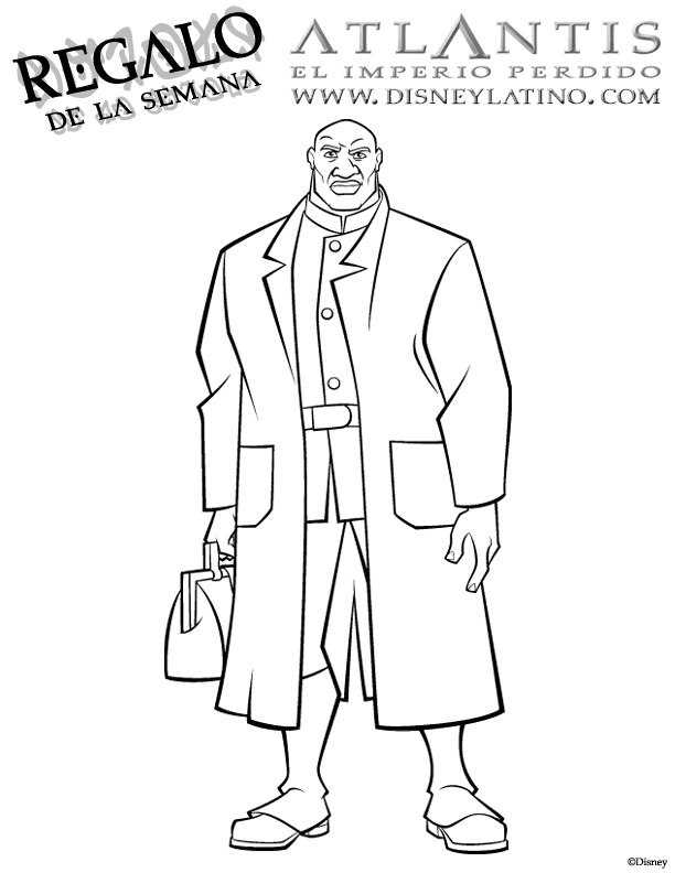 Dr. Joshua Strongbear Sweet, Atlantis coloring page, disney coloring pages, color plate, coloring sheet,printable coloring picture