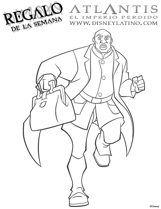 Dr. Joshua Strongbear Sweet, Atlantis coloring page, disney coloring pages, color plate, coloring sheet,printable coloring picture