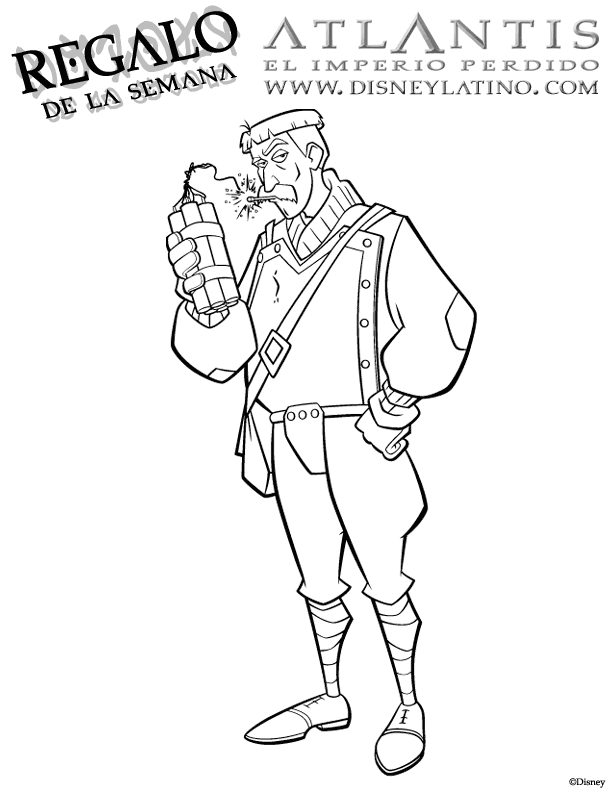 Vincenzo 'Vinny' Santorini, Atlantis coloring page, disney coloring pages, color plate, coloring sheet,printable coloring picture