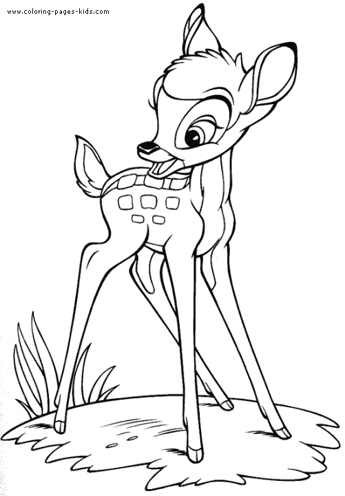 bambi color page, disney coloring pages, color plate, coloring sheet,printable coloring picture