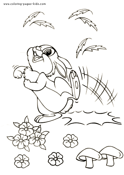 thumper, bambi color page, disney coloring pages, color plate, coloring sheet,printable coloring picture