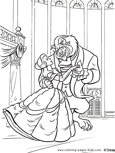 Belle and the Beast color sheet, Beauty and the Beast color page, disney coloring pages, color plate, coloring sheet,printable coloring picture