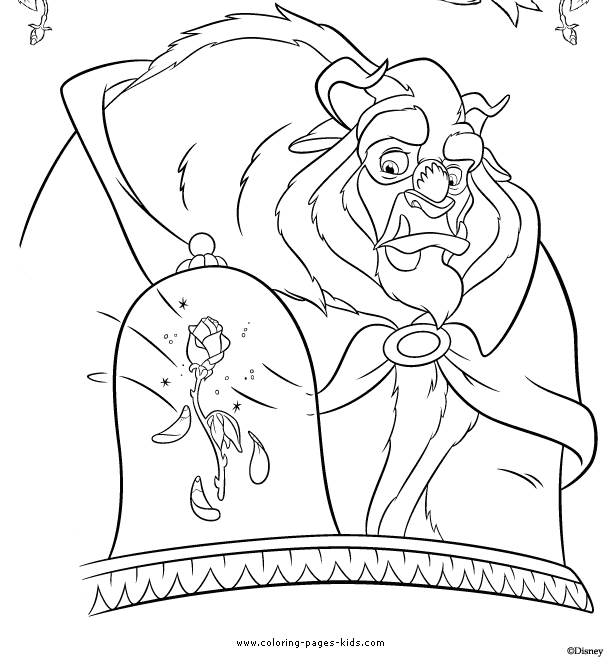 The Beast, Beauty and the Beast color page, disney coloring pages, color plate, coloring sheet,printable coloring picture