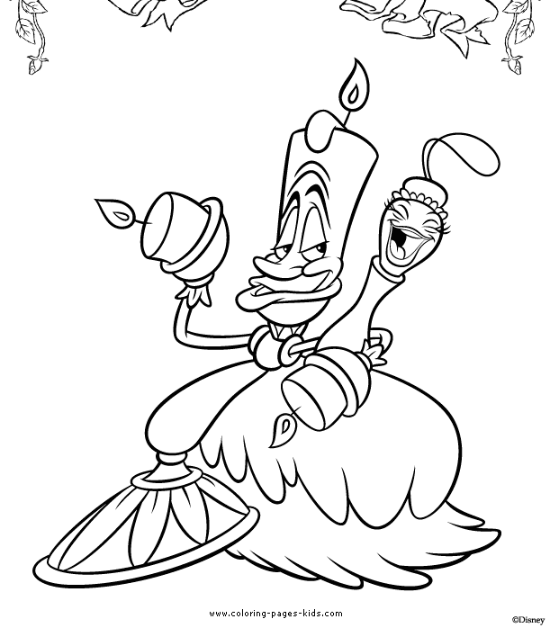 Lumiere, Beauty and the Beast color page, disney coloring pages, color plate, coloring sheet,printable coloring picture