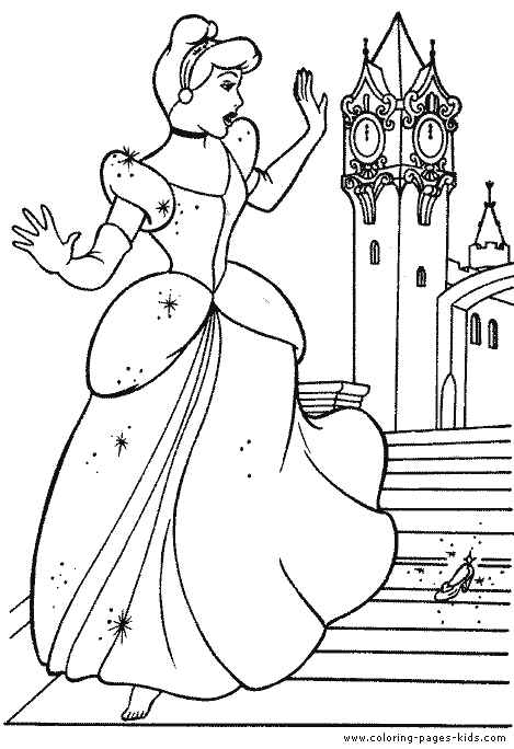 Cinderella color page, disney coloring pages, color plate, coloring sheet,printable coloring picture