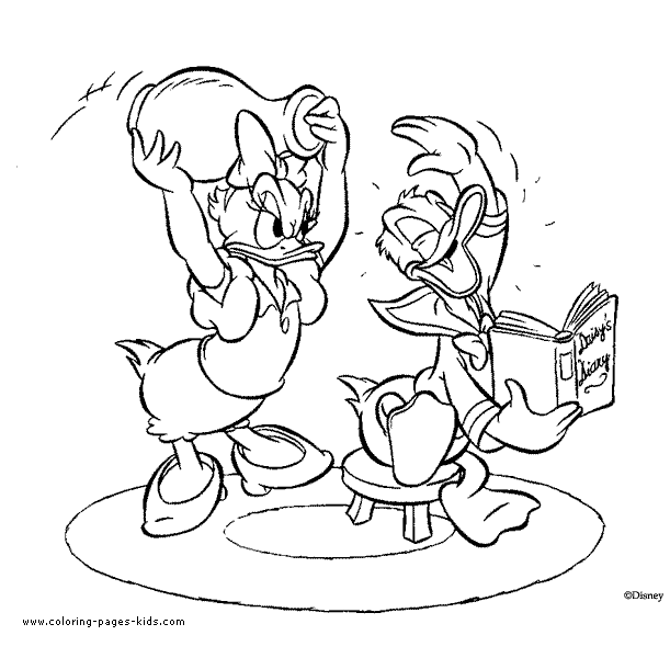 daisy duck and donald duck coloring pages - photo #5