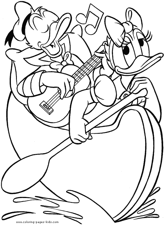 daisy and donald duck coloring pages - photo #28