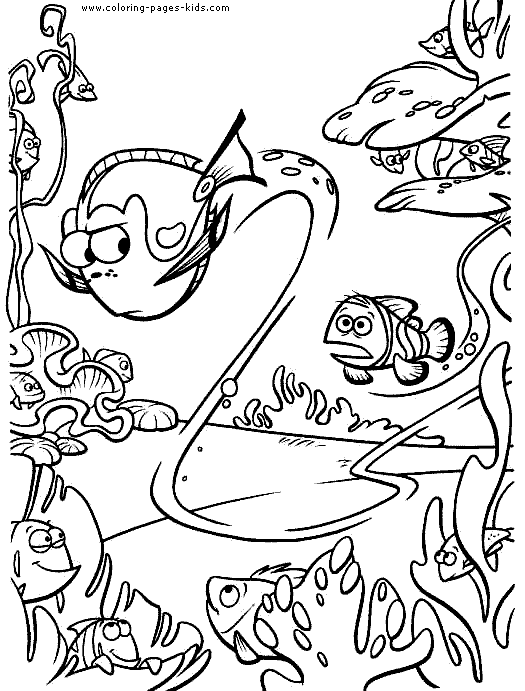 Dory and Marlin, finding nemo coloring page, disney coloring pages, color plate, coloring sheet,printable coloring picture