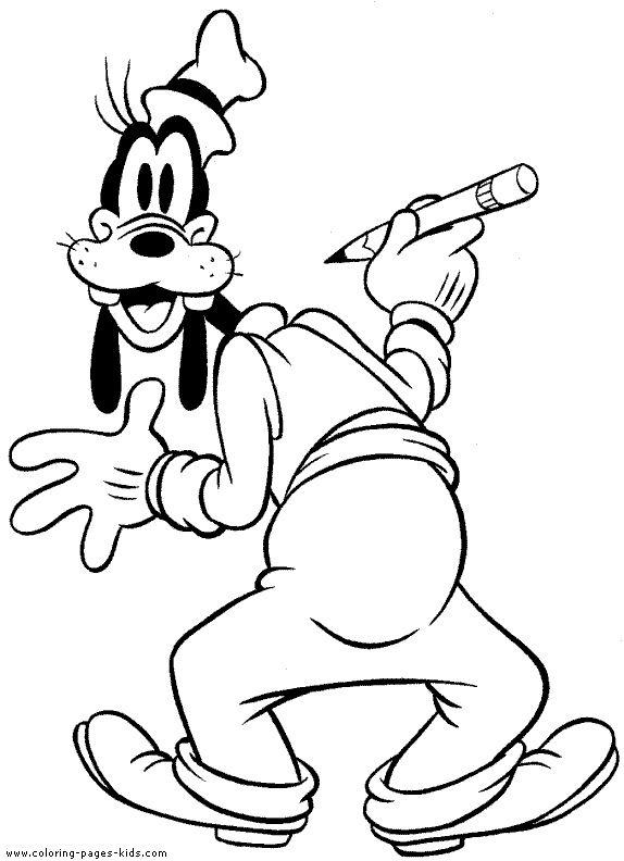 goofy color page, disney coloring pages, color plate, coloring sheet,printable coloring picture