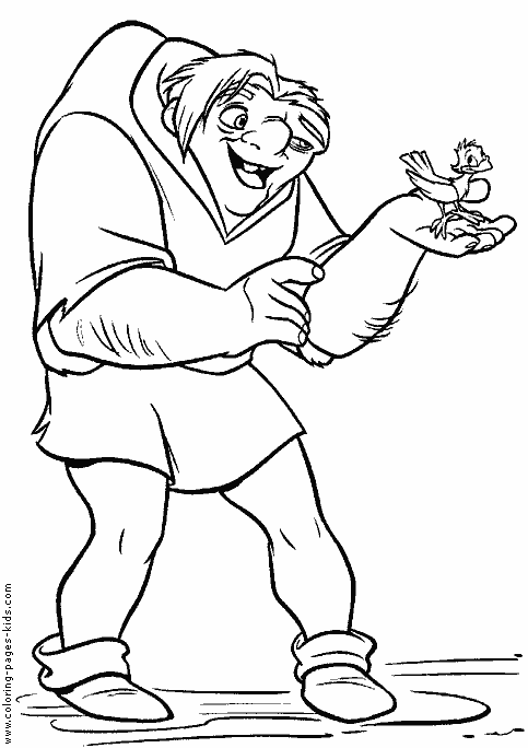 The Hunchback of Notre Dame color page, disney coloring pages, color plate, coloring sheet,printable coloring picture