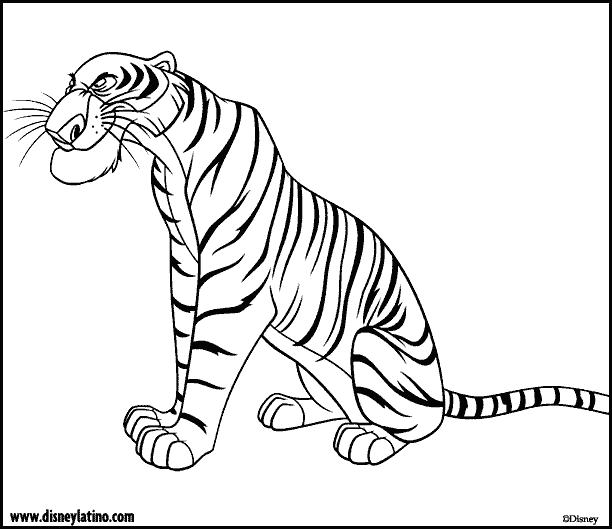 Shere Khan jungle book color page, disney coloring pages, color plate, coloring sheet,printable coloring picture