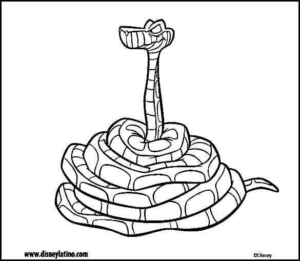 kaa jungle book color page, disney coloring pages, color plate, coloring sheet,printable coloring picture
