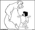 Mowgli and Baloo Jungle Book coloring page
