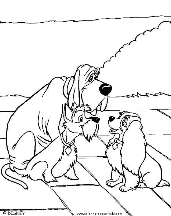 lady and the tramp christmas coloring pages - photo #46