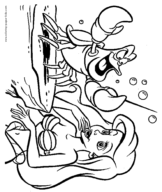 The Little Mermaid color page, disney coloring pages, color plate, coloring sheet,printable coloring picture