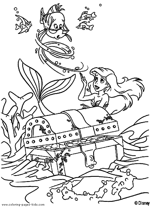 The Little Mermaid color page, disney coloring pages, color plate, coloring sheet,printable coloring picture