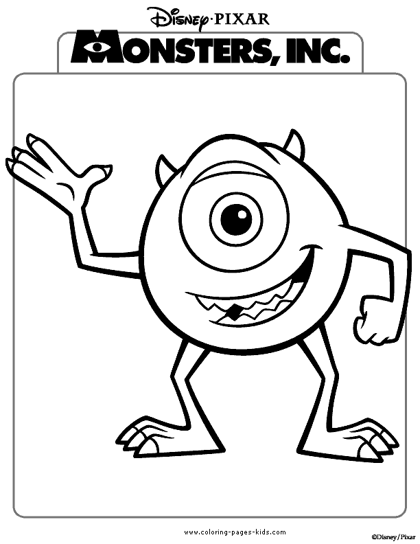 Monsters inc color page, disney coloring pages, color plate, coloring sheet,printable coloring picture