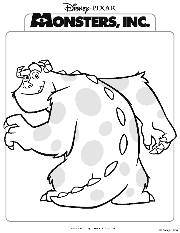 Monsters inc color page, disney coloring pages, color plate, coloring sheet,printable coloring picture