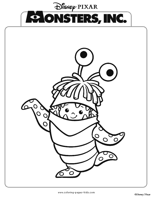 Monsters Coloring Pages Kids Disney Color Page Plate Sheet Printable