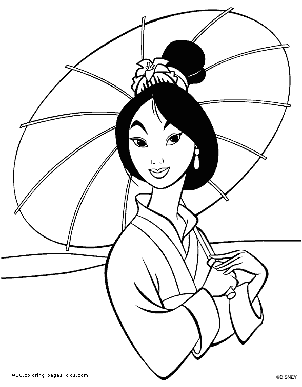 Mulan color page, disney coloring pages, color plate, coloring sheet,printable coloring picture